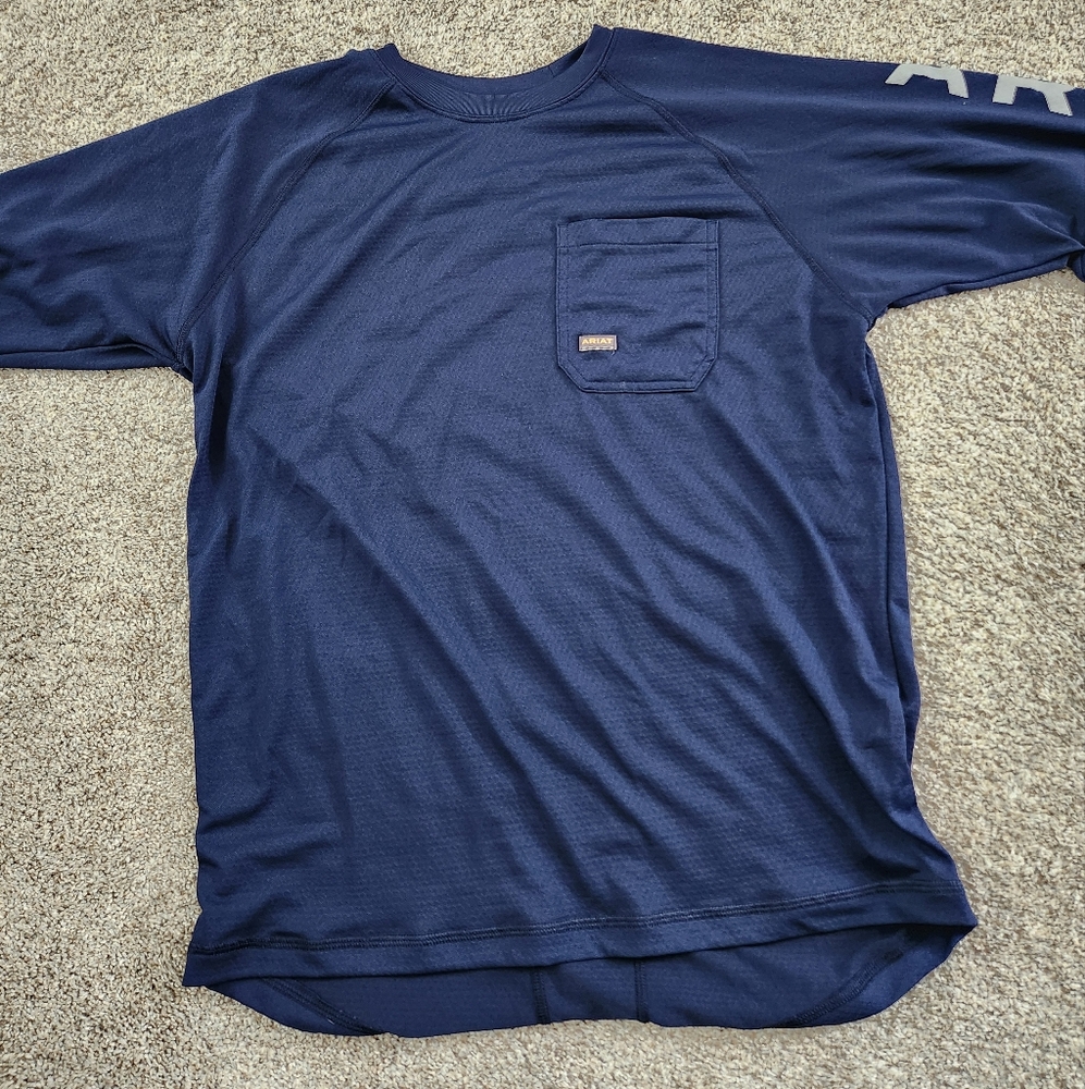 Ariat Rebar Dark Blue Crew Neck Shirt